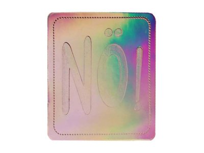 Jessy Sewing Kunstleder-Label Hologramm mit aufgedruckter Nähnaht - "NÖ!" - altrosa