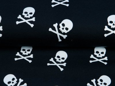 Jersey Swafing Theo - Skulls und gekreuzte Knochen - schwarz