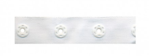 Druckknopfband 18 mm - uni wollweiß