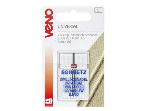 VENO Zwillings-Nähmaschinennadel Universal 130/705 Stärke 80 - 1 Stück