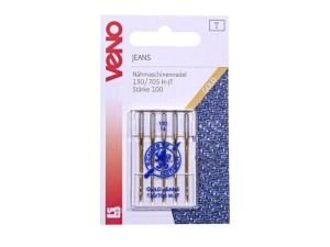 VENO Nähmaschinennadel Jeans 130/705 Stärke 100 - 5 Stück - gold