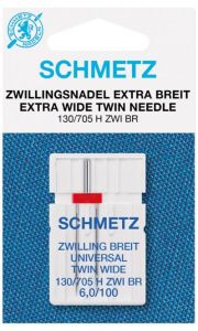 Zwillingsnadel extra breit Schmetz 130/705 H ZWI BR 100/6,0 mm