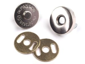 Magnetverschluss 4 Stk. ( 16 Teile )  Ø18 mm silbern