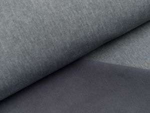 Jackenstoff Softshell uni - meliert grau
