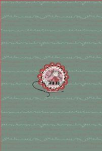 Jersey Digitaldruck Stenzo Sewing PANEL ca. 60 cm x 50 cm - Mädchen mit Nadel und Faden - mint