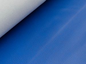 Struktur Kunstleder Coupon ca. 50 cm x 70 cm - uni blau