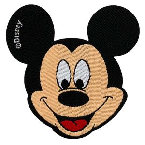 Applikation zum Aufbügeln Disney-Mickey Mouse - lachender Mickey - beige