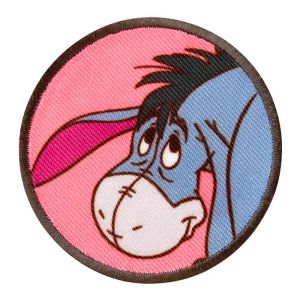 Applikation zum Aufbügeln Disney-Winnie the Pooh - trauriger Esel - rosa