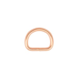 Halbrundringe / D-Ringe Metall - 4 Stück ca. 16 mm - roségold