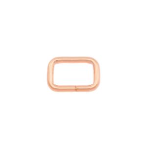 Taschenschlaufen vierkantig Metall - 4 Stück ca. 16 mm - roségold