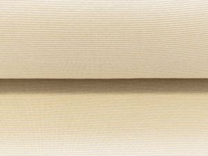 Bündchen glatt 70 cm im Schlauch - 1mm - breite Streifen - weiß-beige