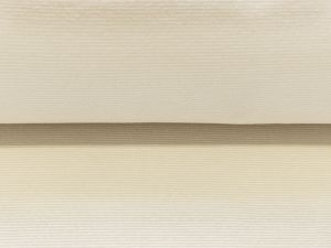 Bündchen glatt 70 cm im Schlauch - 1mm - breite Streifen - weiß-beige