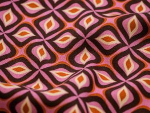 Twill Viskose - Retromuster - rosa