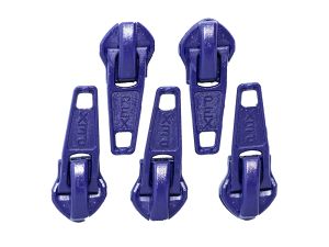 Slider/Zipper/Automatikschieber für Reißverschlüsse Größe 5 - Set 5 Stück - violett