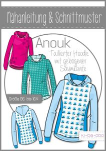 Papierschnittmuster ki-ba-doo Anouk taillierter Hoodie Kids