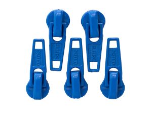 Slider/Zipper/Automatikschieber für Reißverschlüsse Größe 5 - Set 5 Stück - royalblau