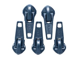 Slider/Zipper/Automatikschieber für Reißverschlüsse Größe 5 - Set 5 Stück - marine