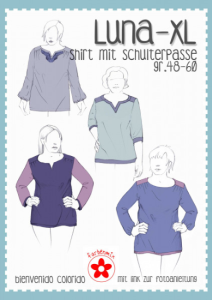 Papierschnittmuster Farbenmix  Luna-XL  Plus-Size Damenshirt