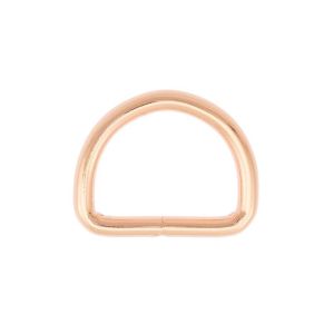 Halbrundringe / D-Ringe Metall - 4 Stück ca. 26 mm - roségold