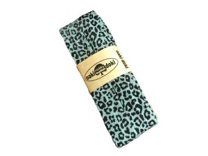 Jersey Schrägband Oaki doki gefalzt 20 mm x 3 m - Animalprint  altmint