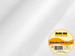 Stickvlies Vlieseline ausreißbar 90 cm breit weiß