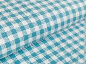Jersey - Vichy-Karo 1 x 1 cm- blau/weiß