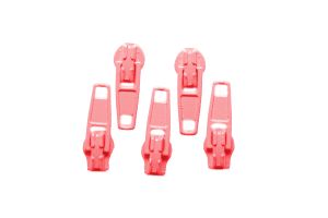 Slider / Zipper / Automatikschieber für Reißverschlüsse Größe 3 - Set 5 Stück altrosa