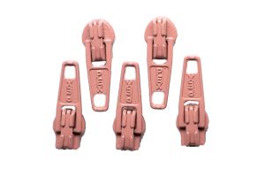 Slider / Zipper / Automatikschieber für Reißverschlüsse Größe 3 - Set 5 Stück nude