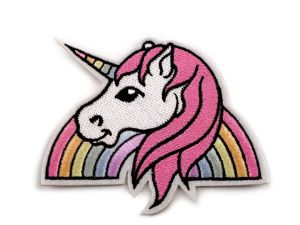 Aufbügler - Einhorn ca. 78 x 92 mm - rosa