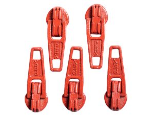 Slider / Zipper / Automatikschieber für Reißverschlüsse Größe 3 - Set 5 Stück rostrot