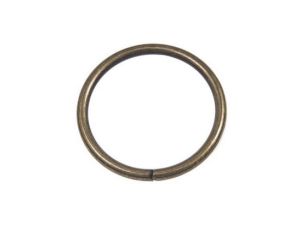 O-Ring Rundring 40 mm Metall - 2 Stück - altgold