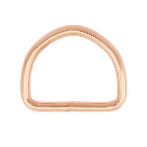 Halbrundringe / D-Ringe Metall - 2 Stück ca. 40 mm - roségold