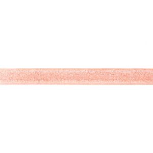 Elastisches Einfassband/Falzgummi mit Glitzer - altrosa