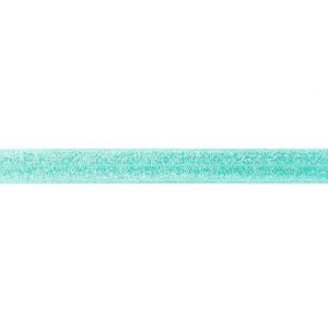 Elastisches Einfassband/Falzgummi mit Glitzer - mint
