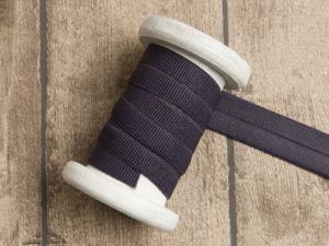 Elastisches Einfassband/Falzgummi - uni dunkles grau