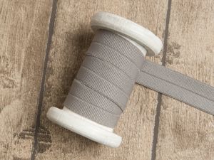 Elastisches Einfassband/Falzgummi - uni grau