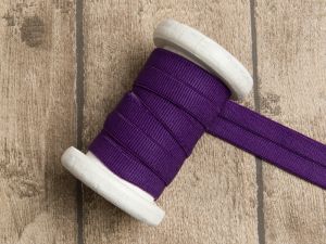 Elastisches Einfassband/Falzgummi - uni dunkles lila