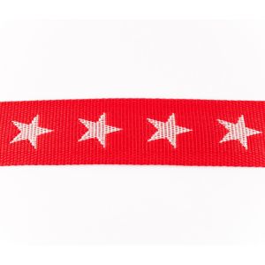 Gurtband ca. 40 mm - Sterne - rot