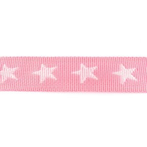 Gurtband ca. 40 mm - Sterne - rosa