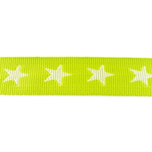 Gurtband ca. 40 mm - Sterne - lime