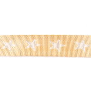 Gurtband ca. 40 mm - Sterne - sand