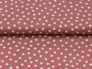 Webware Baumwolle Patchwork Hannah Basic - unregelmäßige Punkte - altrosa