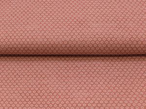 Webware Baumwolle Patchwork Hannah Basic -  Streublümchen - terrakotta