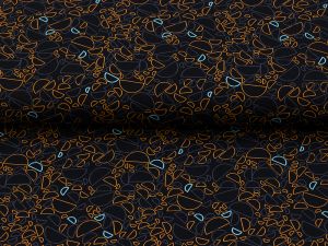 Webware Baumwolle Patchwork Best Bits - verschiedene Halbkreise - schwarz