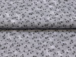 Webware Baumwolle Patchwork Quilters Coordinates - Blüten - schraffiert grau