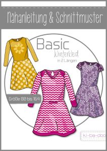Papierschnittmuster ki-ba-doo BASIC Winterkleid Mädchen