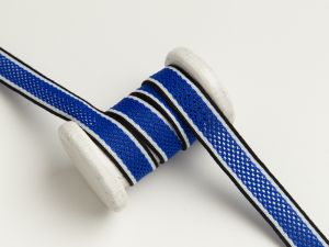 Elastischer Hosenstreifen mit Netz - blau