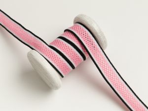 Elastischer Hosenstreifen mit Netz - rosa