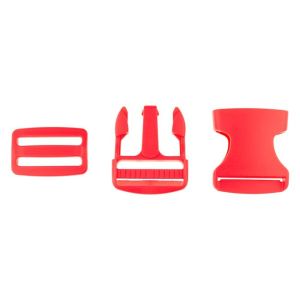 Steckverschluss Kunststoff ca. 3,8cm - rot