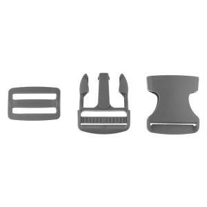 Steckverschluss Kunststoff ca. 3,8cm - grau